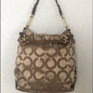 COACH- Leather and canvas Hobo